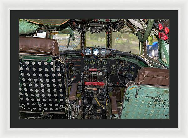 Aviation Cockpit Control Center 6 - Framed Print