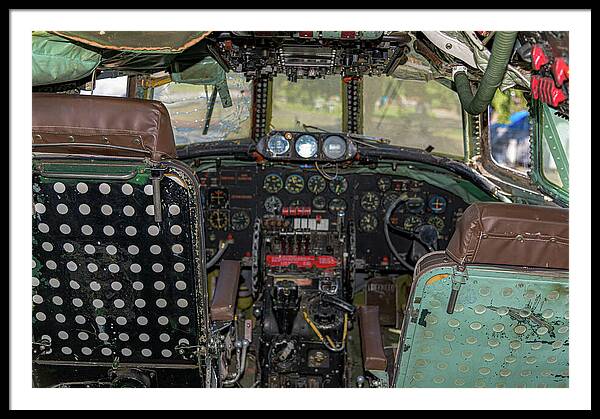 Aviation Cockpit Control Center 6 - Framed Print