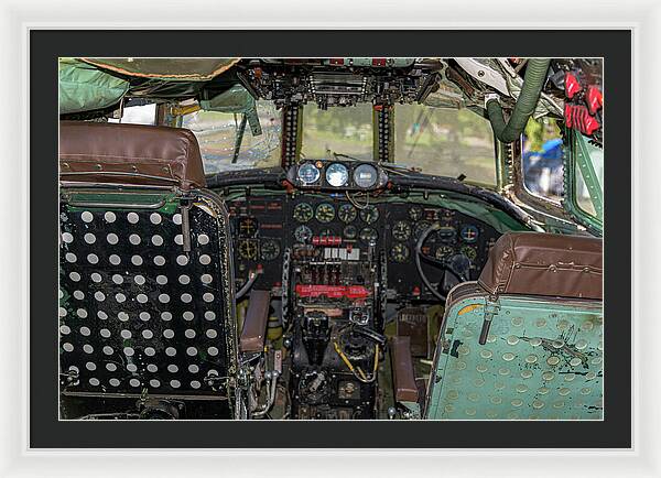 Aviation Cockpit Control Center 6 - Framed Print