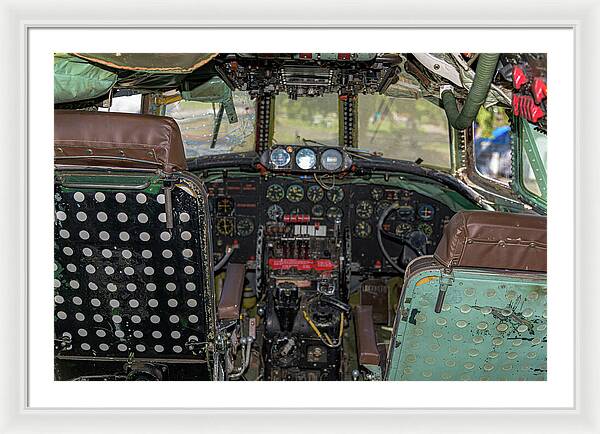 Aviation Cockpit Control Center 6 - Framed Print