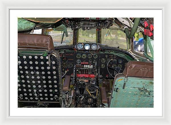 Aviation Cockpit Control Center 6 - Framed Print