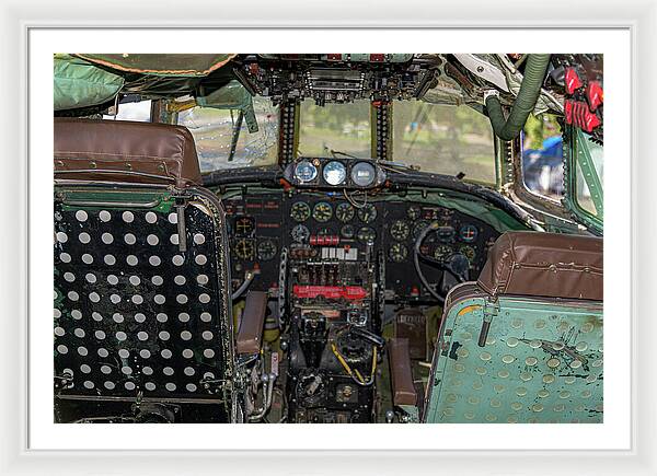 Aviation Cockpit Control Center 6 - Framed Print