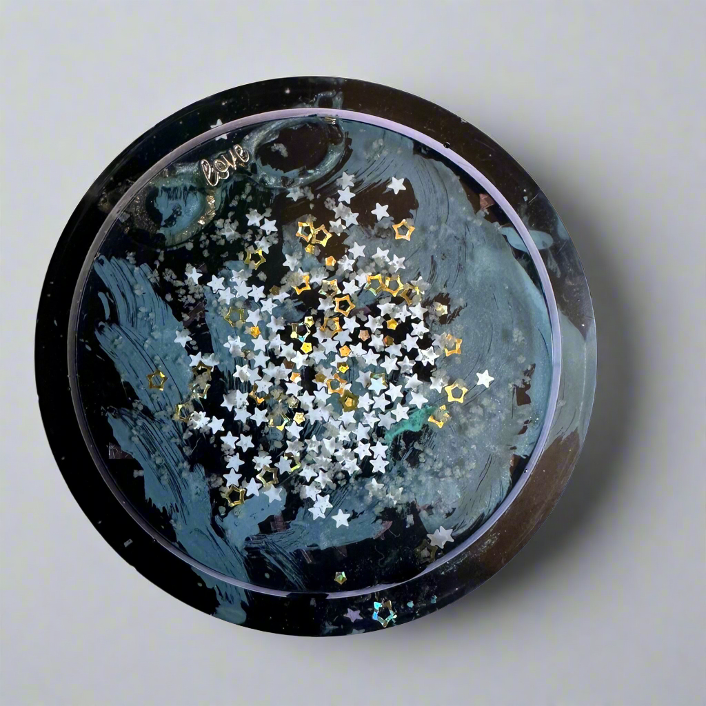Blue Zesty Coaster EMF Protection with Shungite Stone