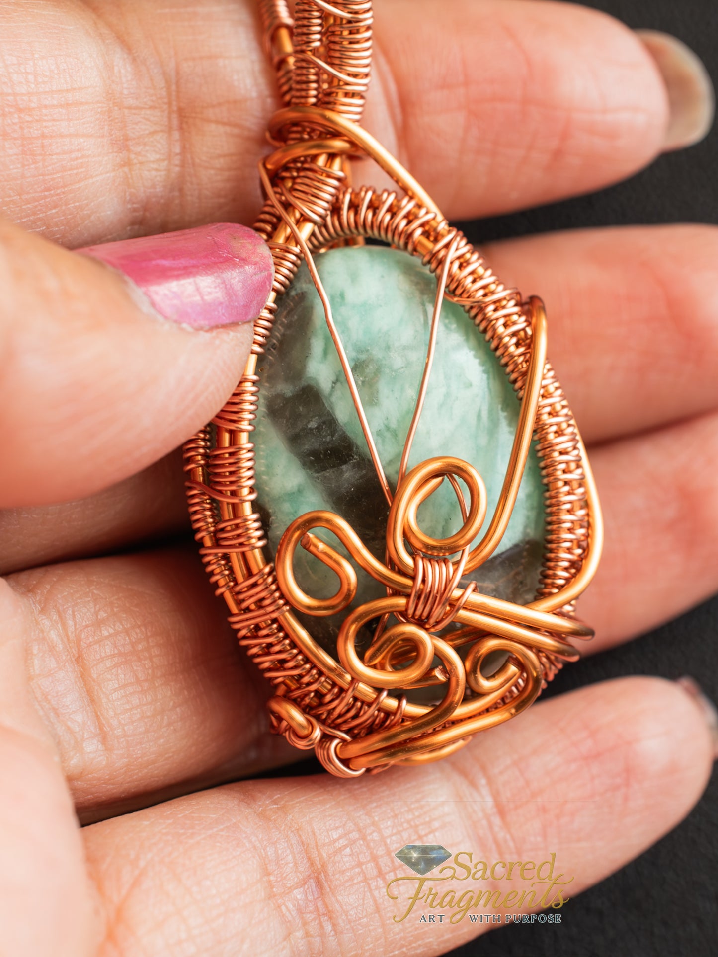 Wear it Two Ways - Amazonite Peaceful Communications Pendant