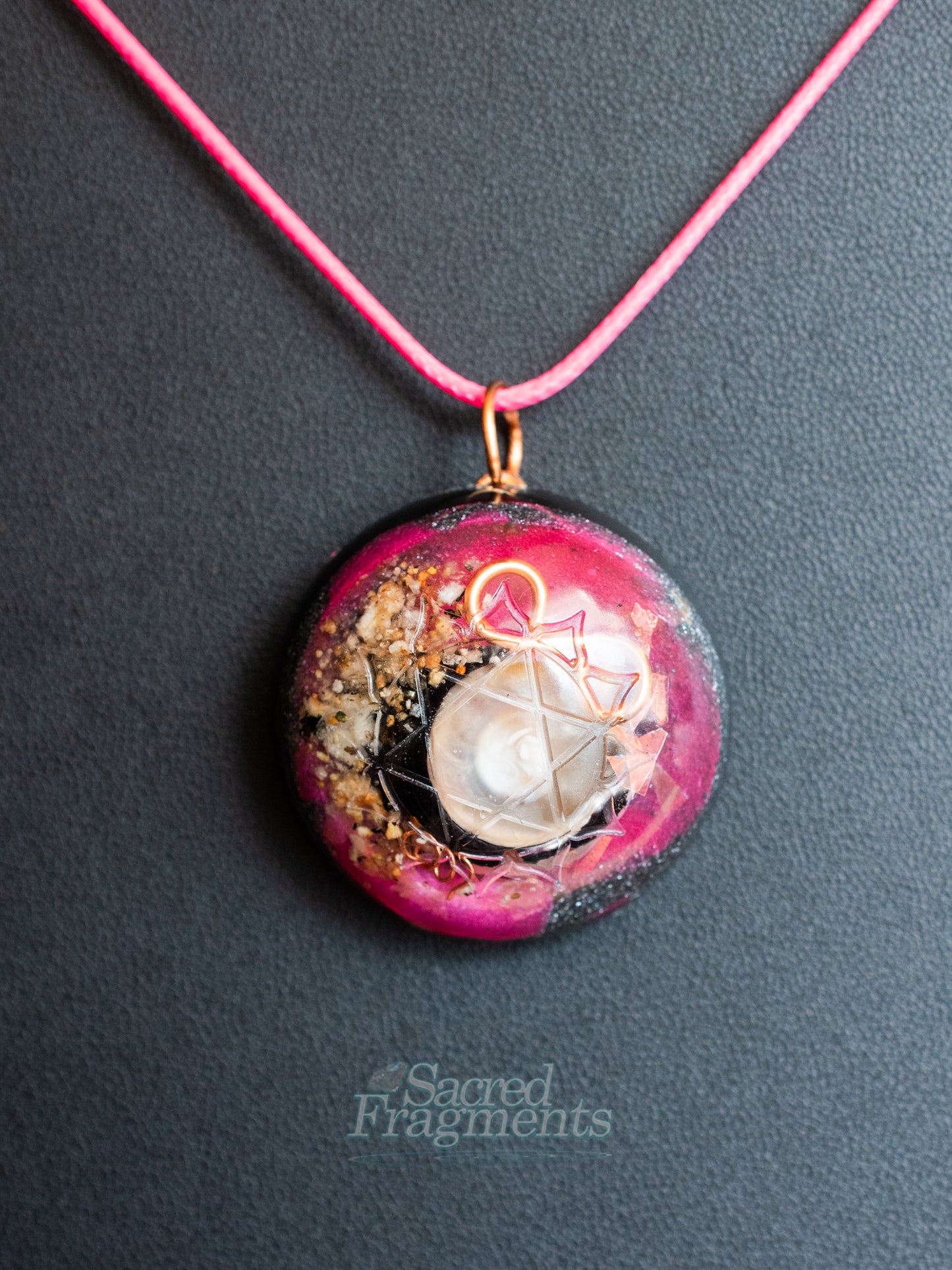 Heart Chakra Orgone Pendant with Shungite Stone