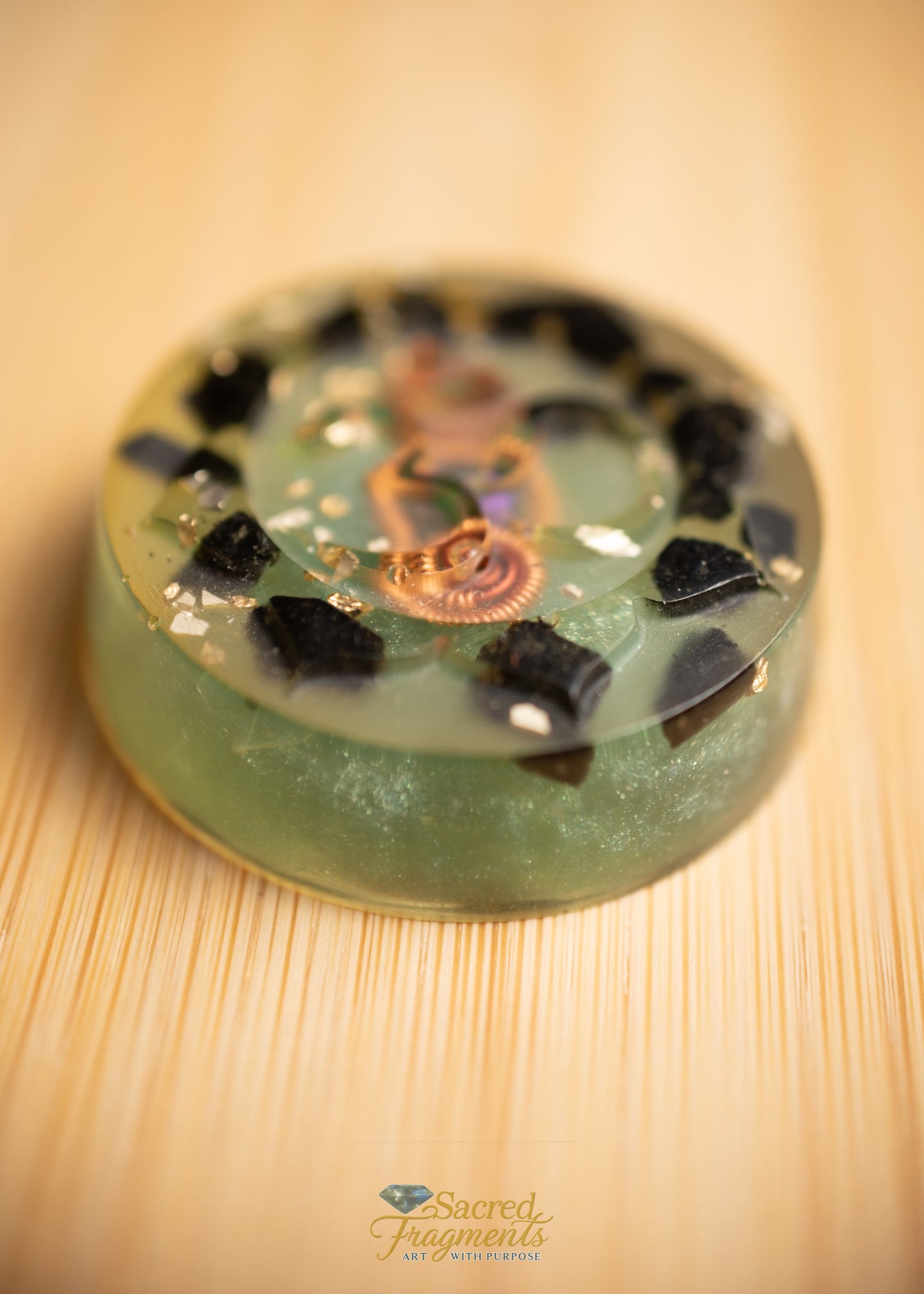 Om Aum Ohm  Orgonite Energy Pocket Piece
