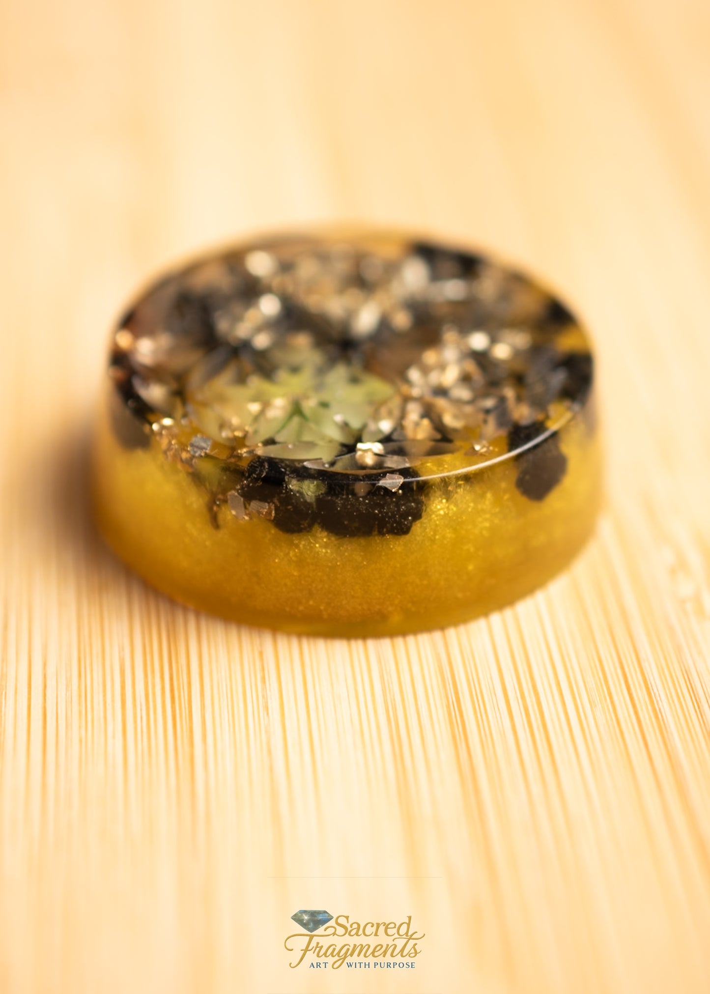 Flower of Life Orgonite Energy Pocket Piece