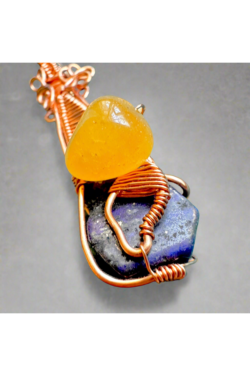 Compassionate Creativity  Pendant • Lapis Lazuli and Yellow Aventurine