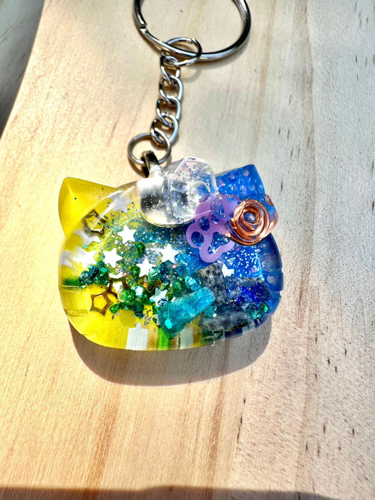 Cosmic Kitty Orgone Keychain