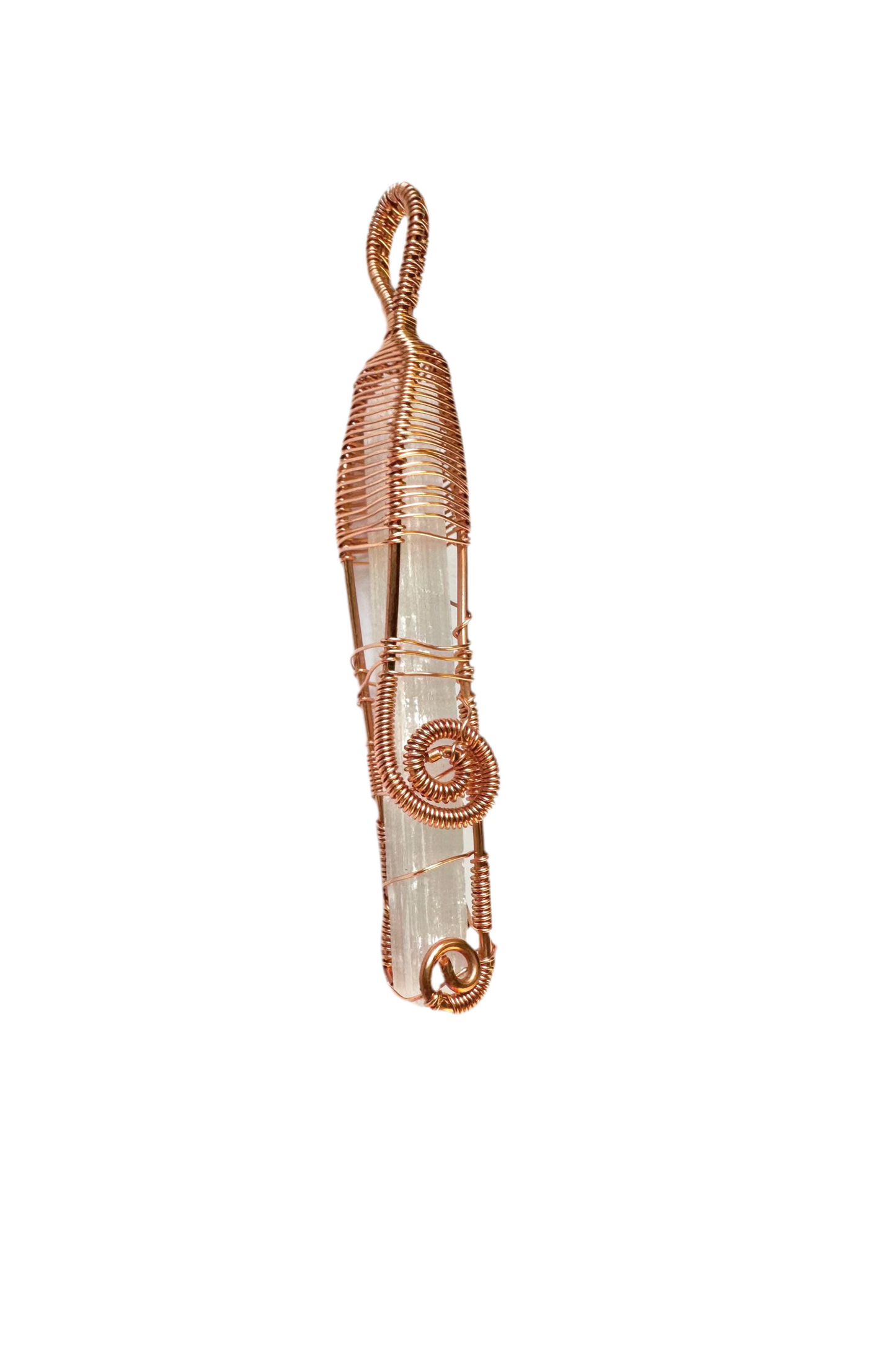 Selenite and Copper Spirals Energy Cleanser