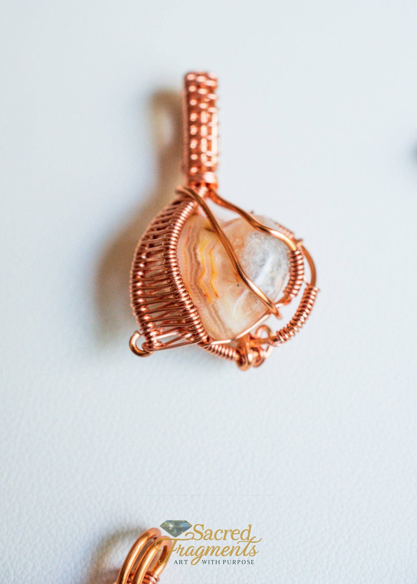 Solar Embrace Heart - Yellow Crazy Lace Agate