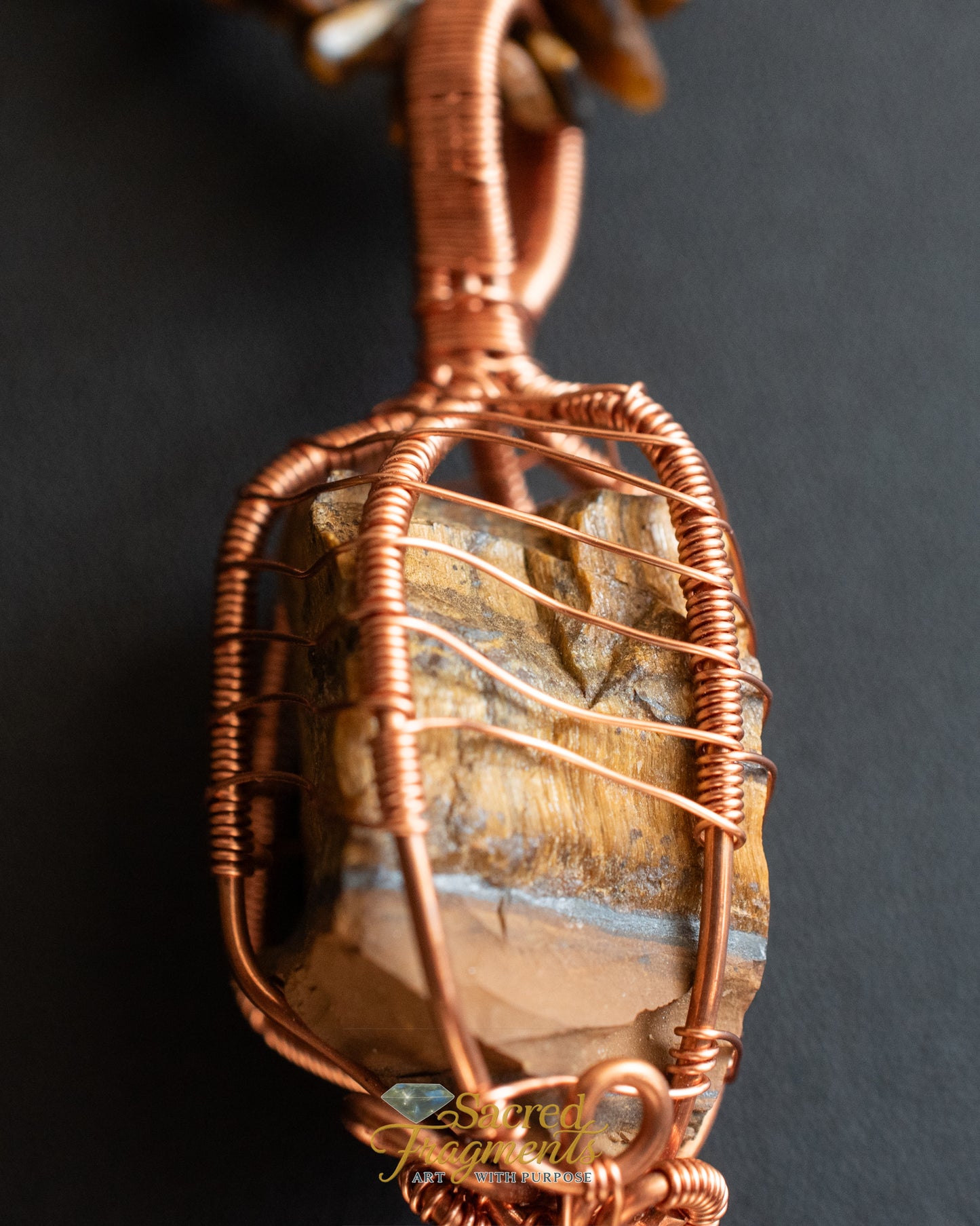Strength and Resiliency - Copper Wrapped Tiger Eye Crystal