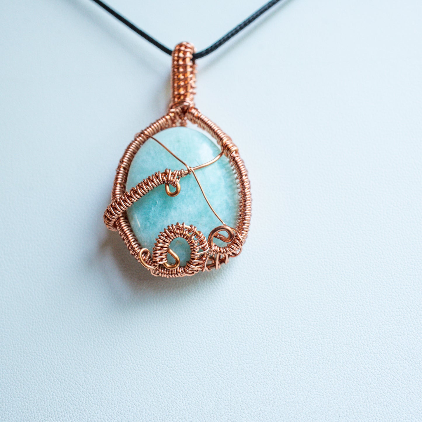 Calming Mood Blue Amazonite Pendant