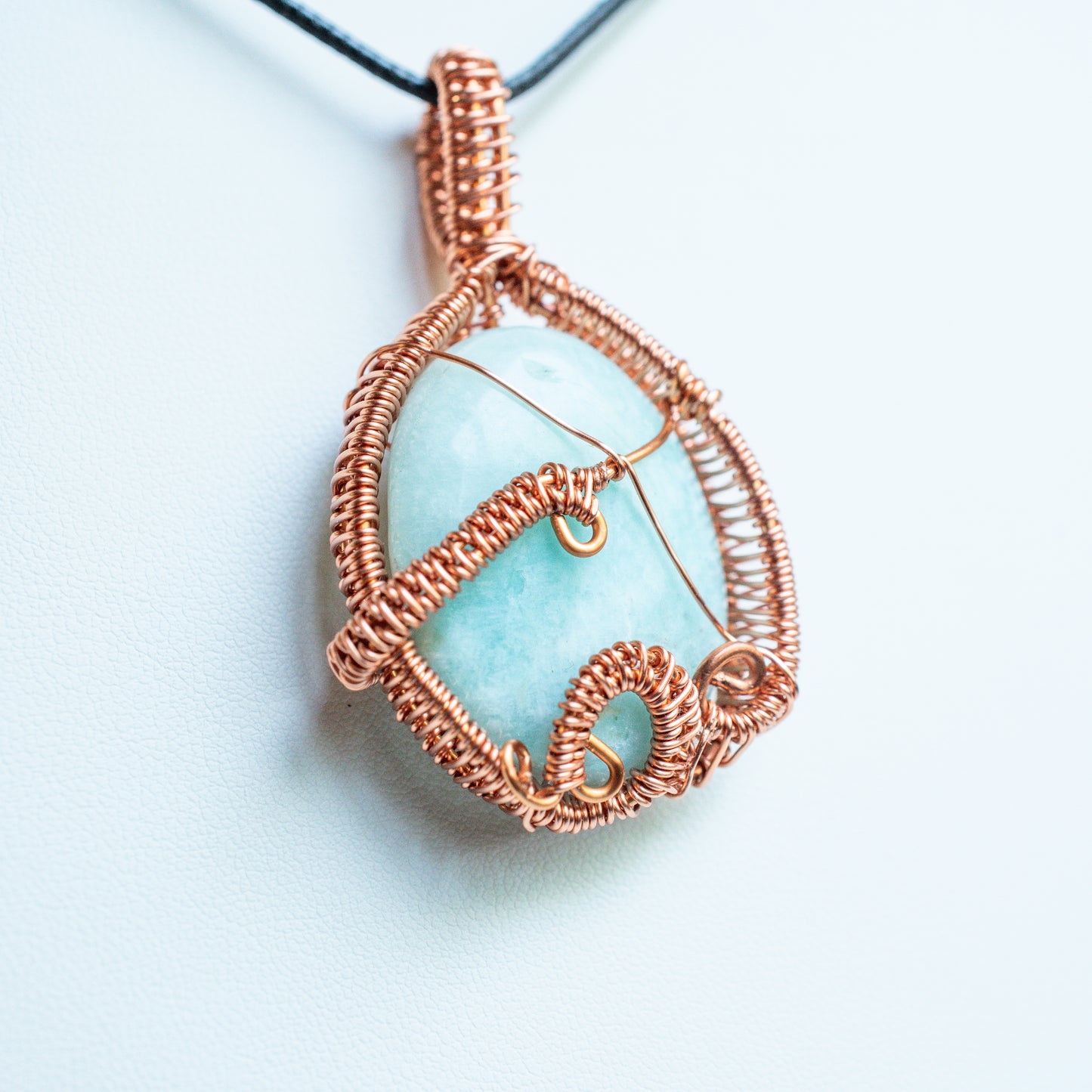 Calming Mood Blue Amazonite Pendant