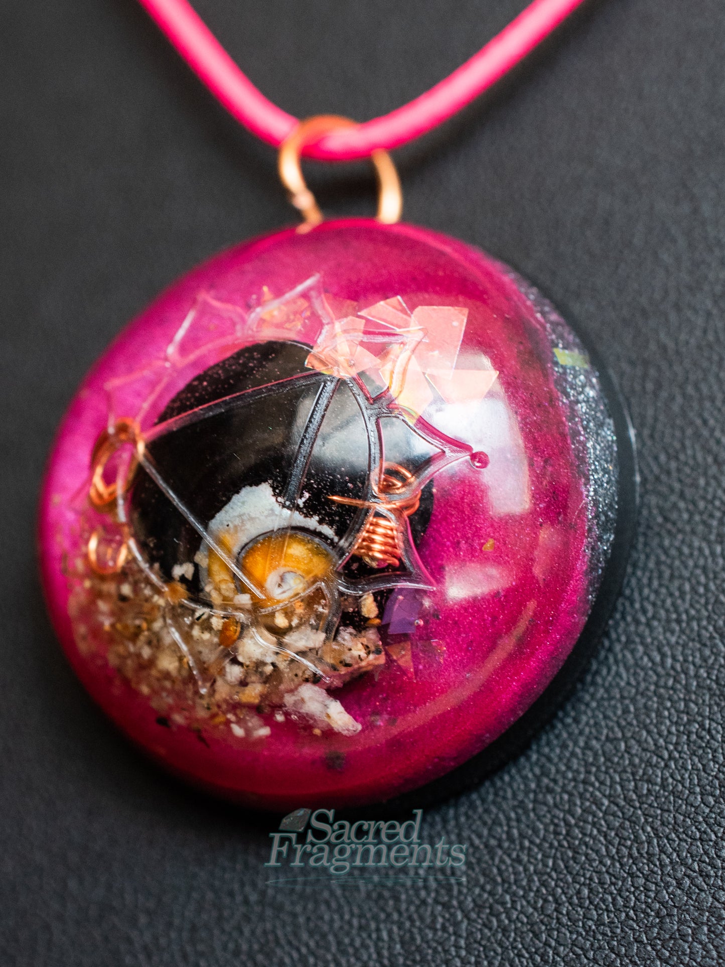 Solar Plexus Chakra Orgone Pendant with Shungite Stone