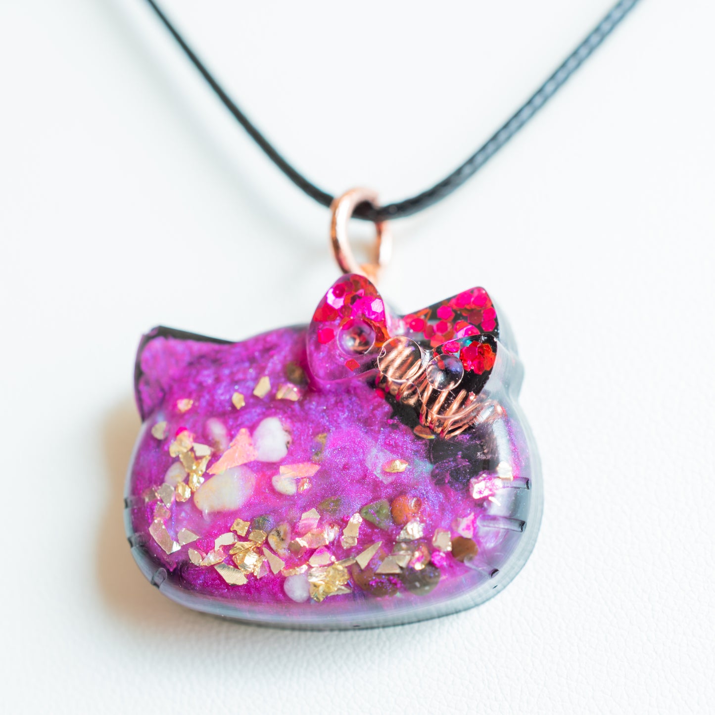 Cosmic Kitty Face Orgone Pendant