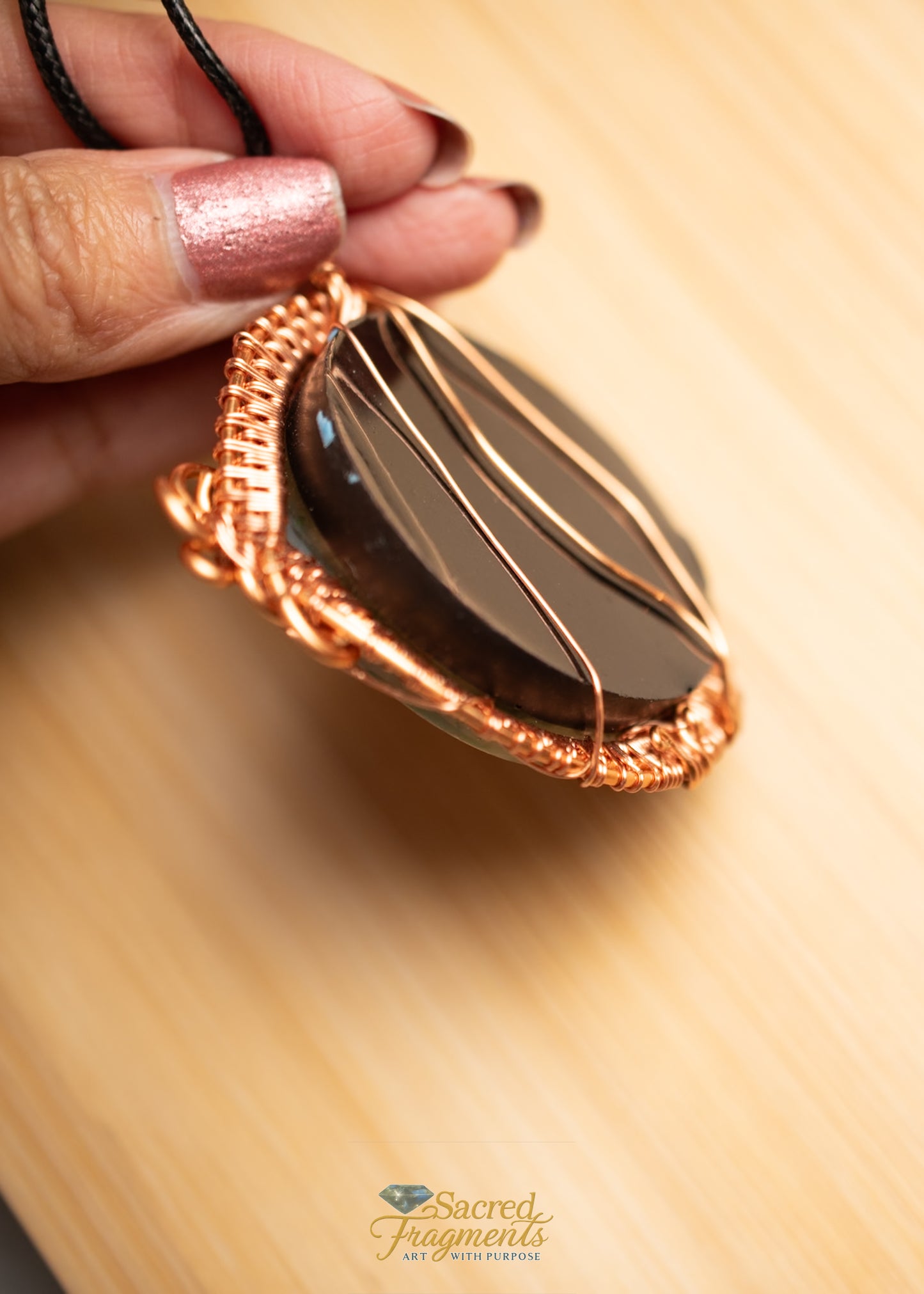 Om Orgonite Wire Wrapped Pendant