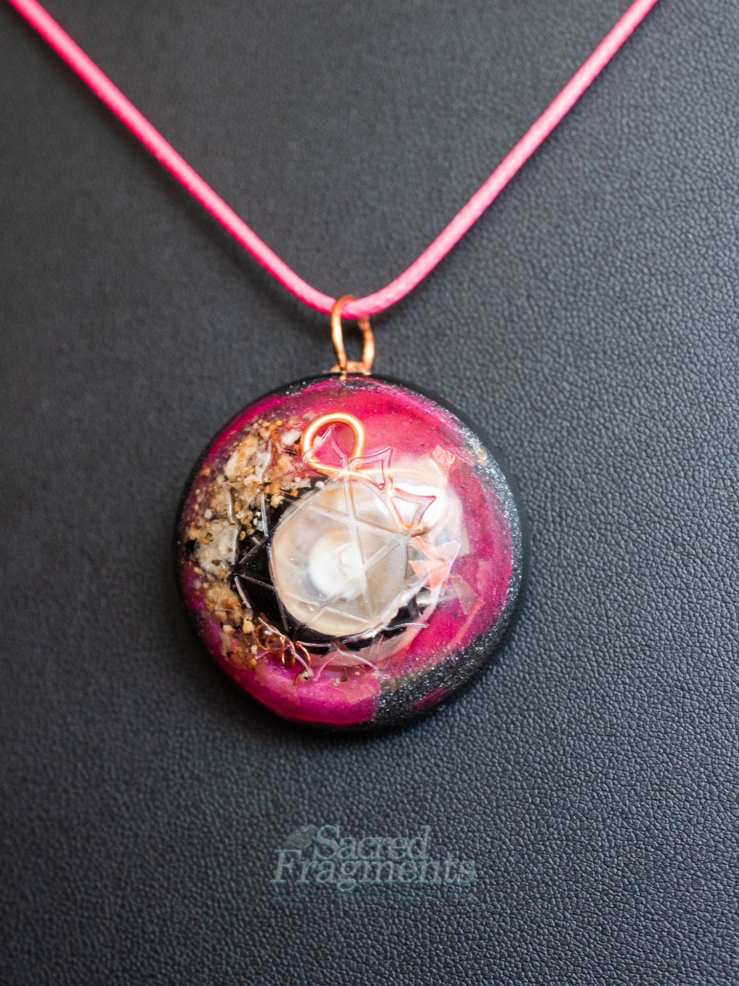 Heart Chakra Orgone Pendant with Shungite Stone