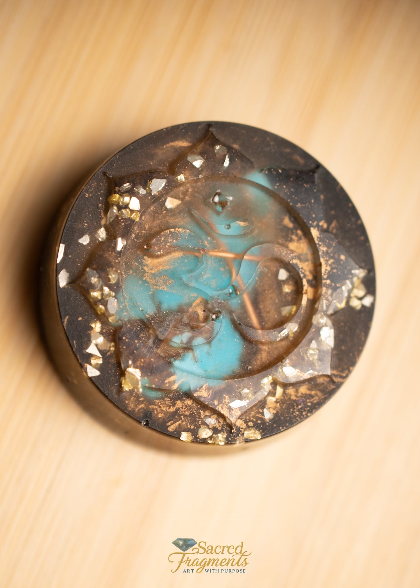 Om Aum Ohm  Orgonite Energy Pocket Piece
