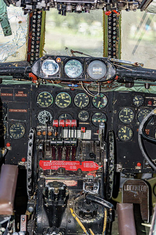 Aviation Cockpit Control Center 8 - Art Print