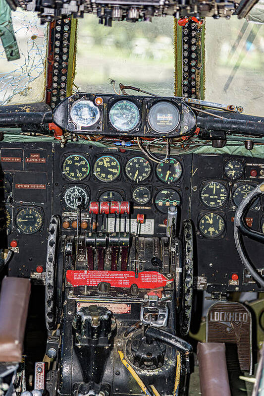 Aviation Cockpit Control Center 8 - Art Print