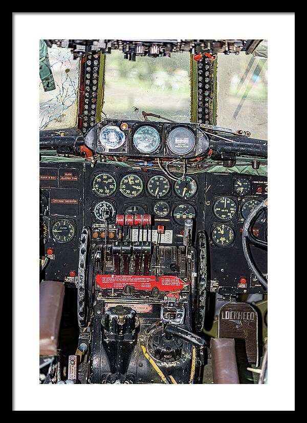 Aviation Cockpit Control Center 8 - Framed Print