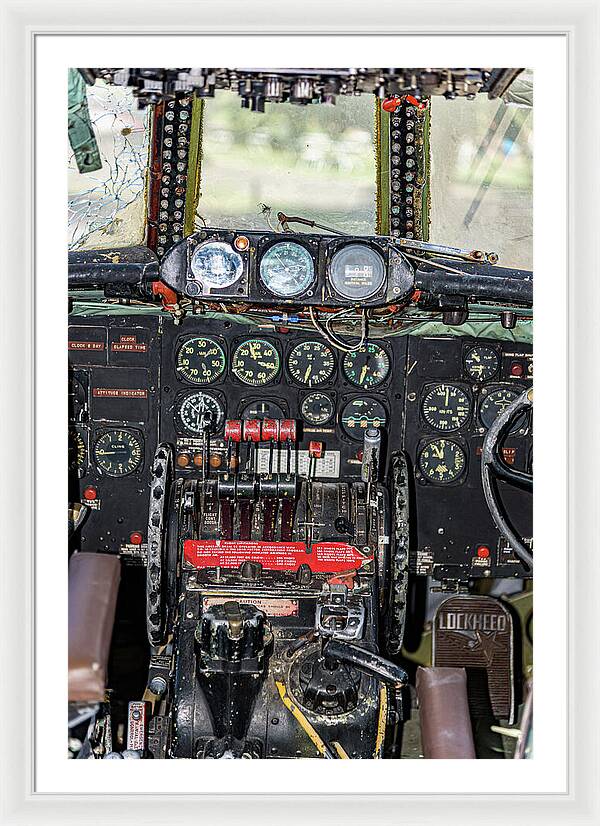 Aviation Cockpit Control Center 8 - Framed Print