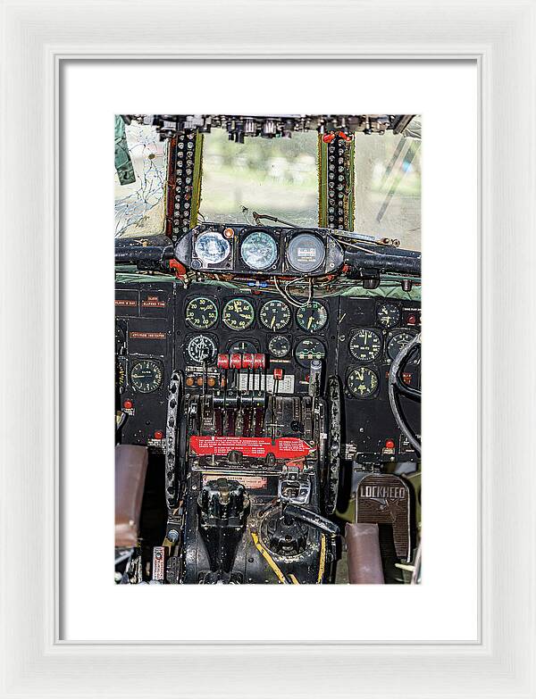 Aviation Cockpit Control Center 8 - Framed Print