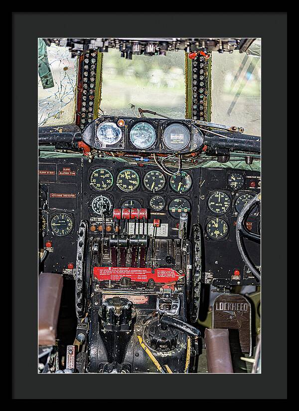 Aviation Cockpit Control Center 8 - Framed Print