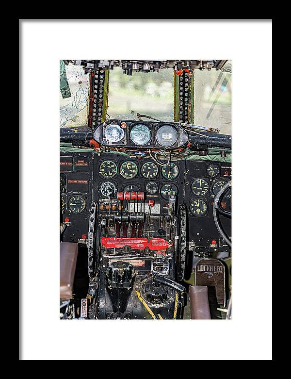 Aviation Cockpit Control Center 8 - Framed Print
