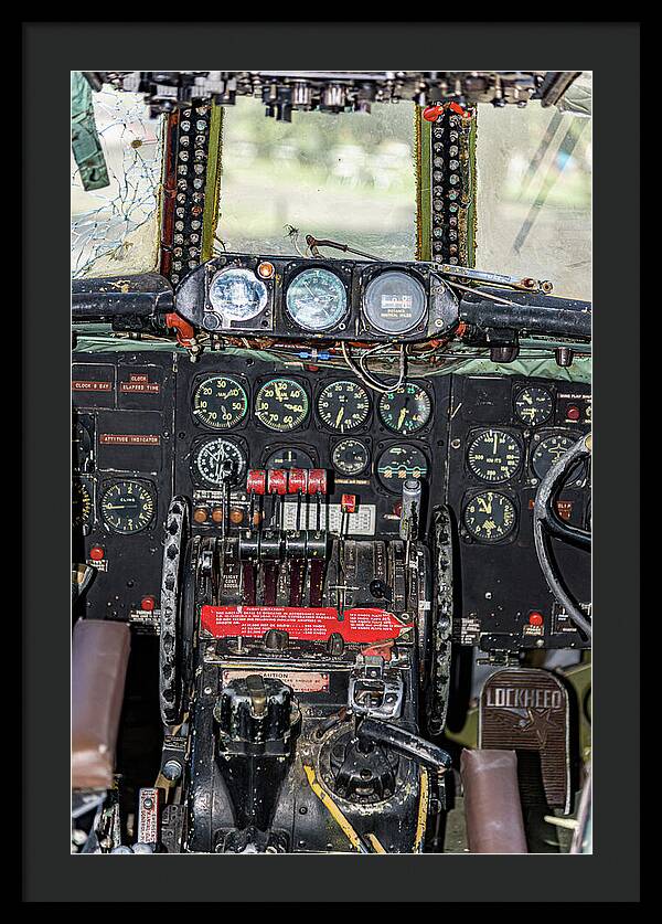 Aviation Cockpit Control Center 8 - Framed Print