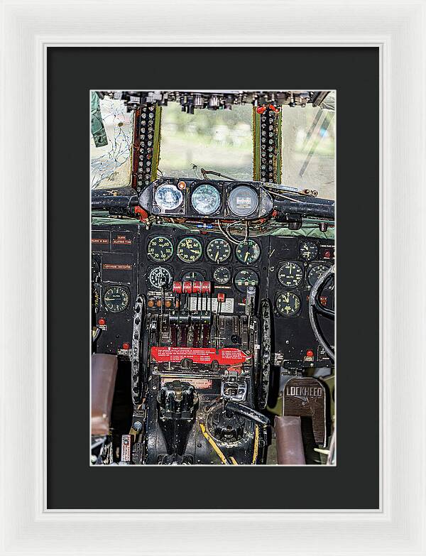 Aviation Cockpit Control Center 8 - Framed Print