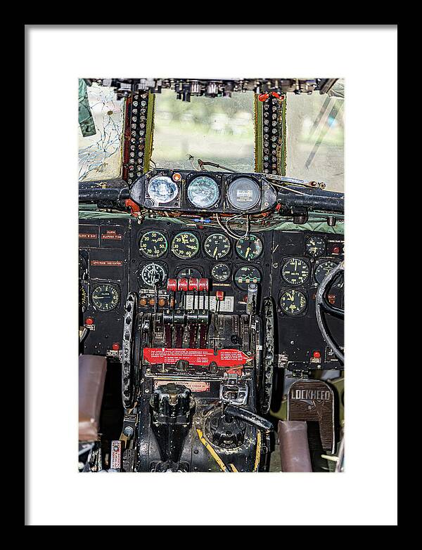 Aviation Cockpit Control Center 8 - Framed Print