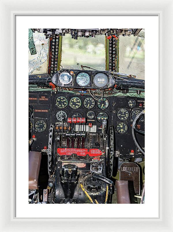 Aviation Cockpit Control Center 8 - Framed Print