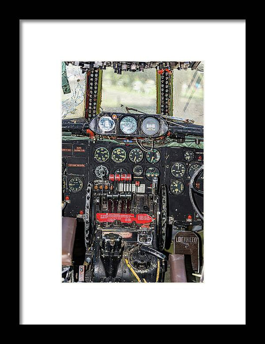 Aviation Cockpit Control Center 8 - Framed Print