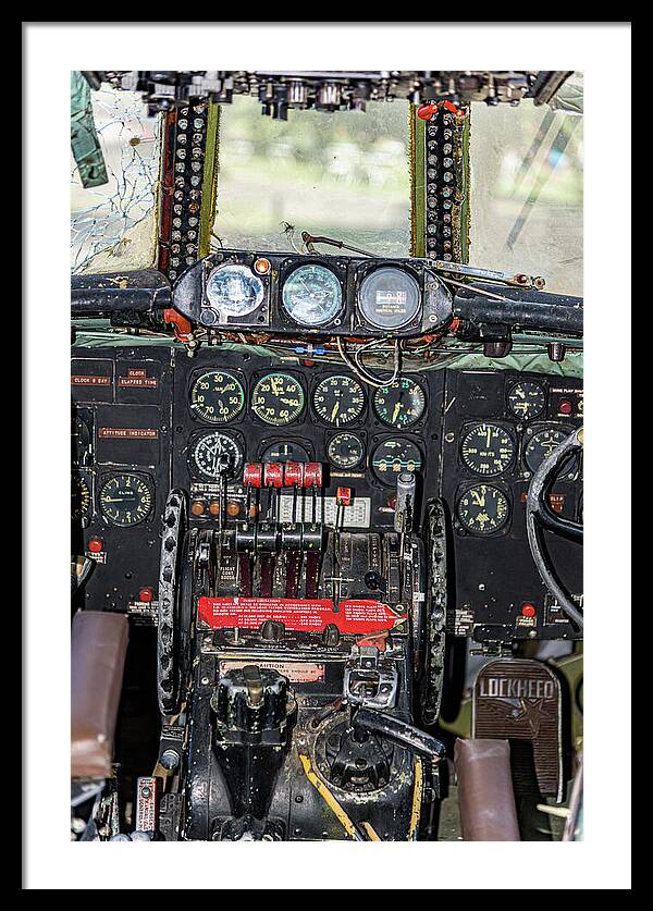 Aviation Cockpit Control Center 8 - Framed Print