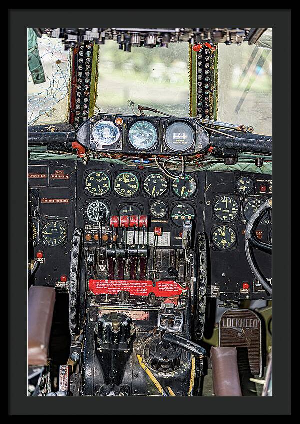 Aviation Cockpit Control Center 8 - Framed Print