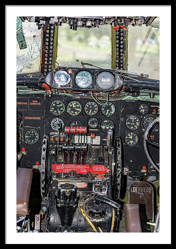 Aviation Cockpit Control Center 8 - Framed Print