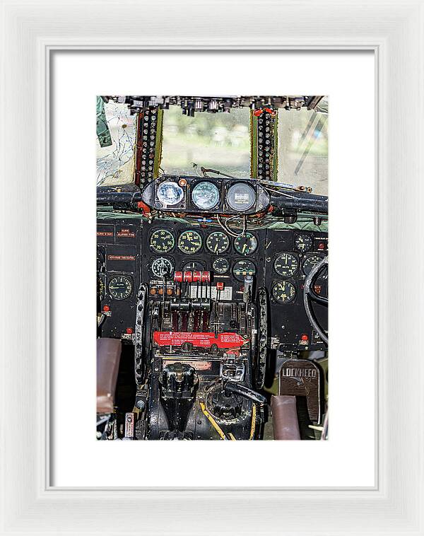 Aviation Cockpit Control Center 8 - Framed Print