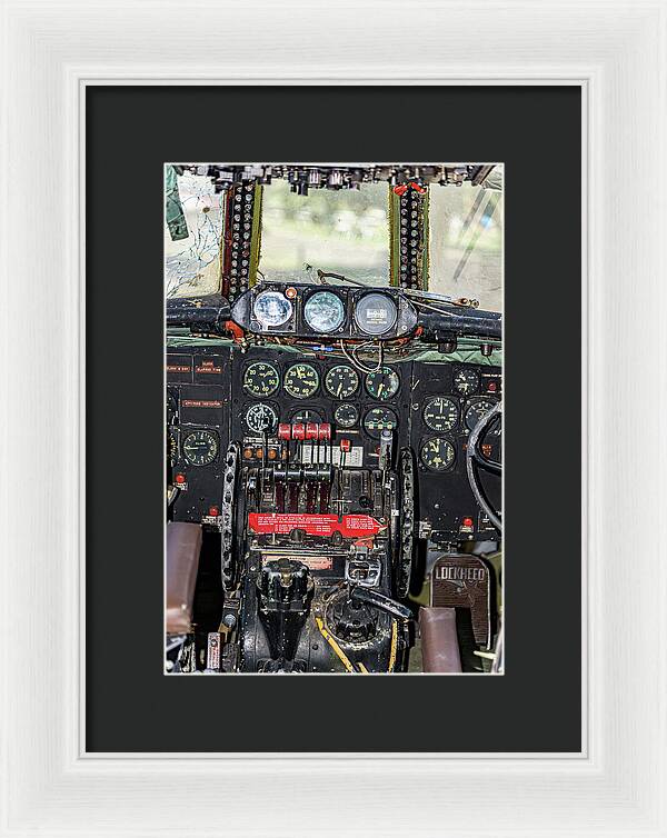 Aviation Cockpit Control Center 8 - Framed Print