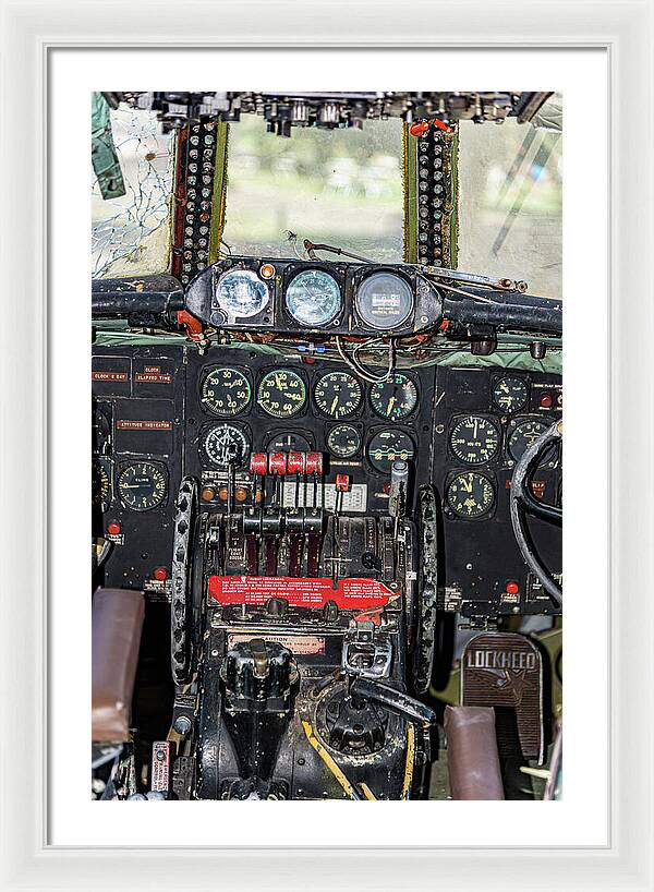 Aviation Cockpit Control Center 8 - Framed Print