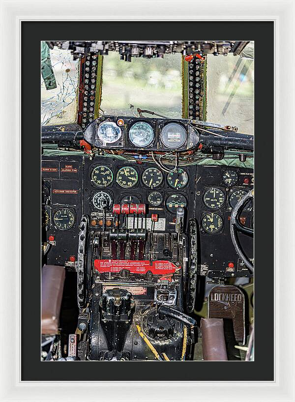 Aviation Cockpit Control Center 8 - Framed Print