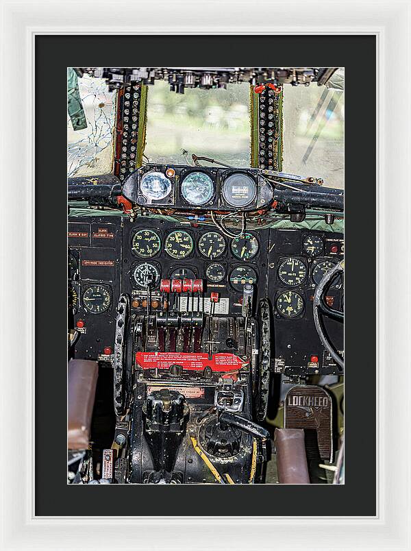 Aviation Cockpit Control Center 8 - Framed Print