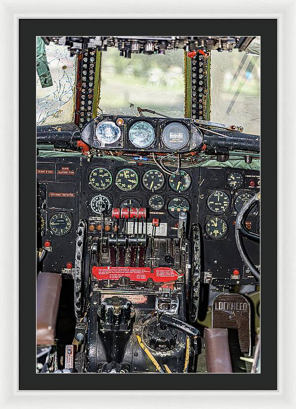 Aviation Cockpit Control Center 8 - Framed Print
