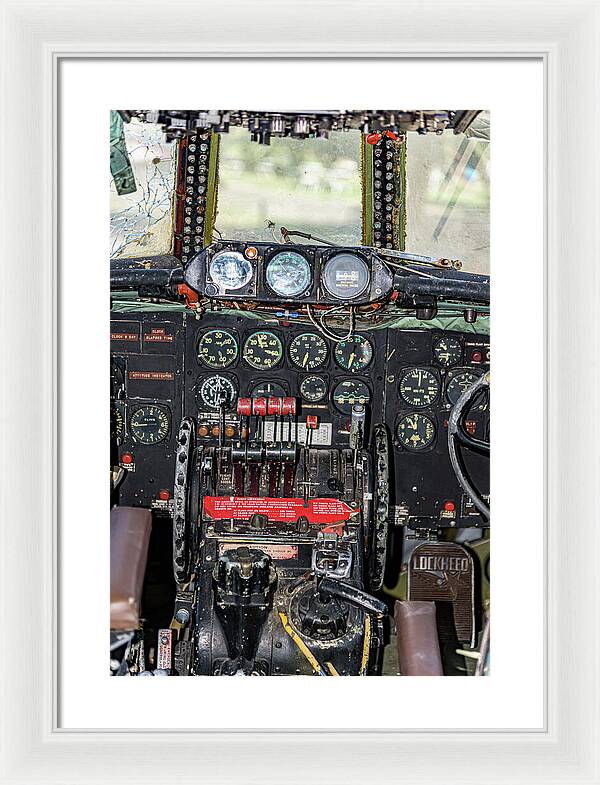 Aviation Cockpit Control Center 8 - Framed Print