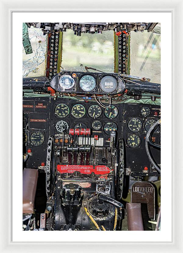 Aviation Cockpit Control Center 8 - Framed Print