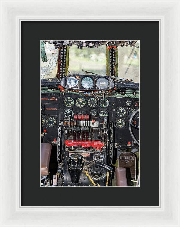 Aviation Cockpit Control Center 8 - Framed Print