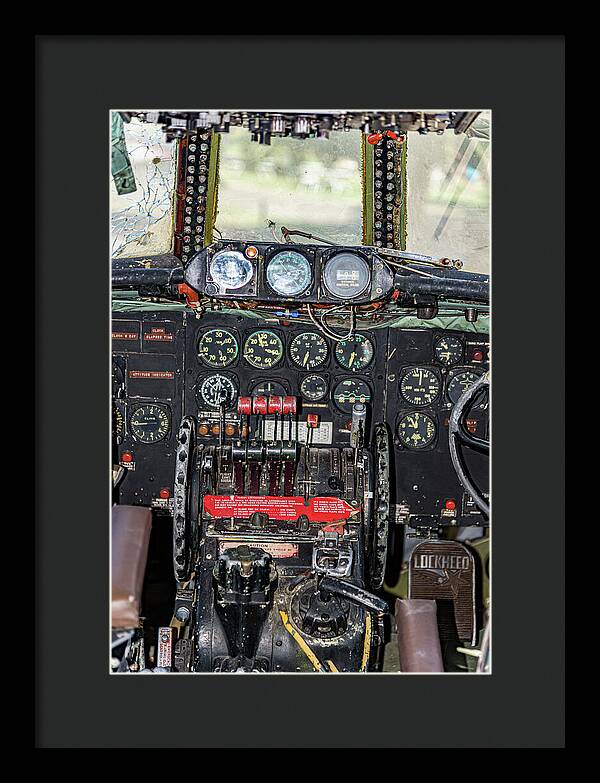 Aviation Cockpit Control Center 8 - Framed Print