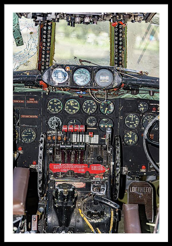 Aviation Cockpit Control Center 8 - Framed Print