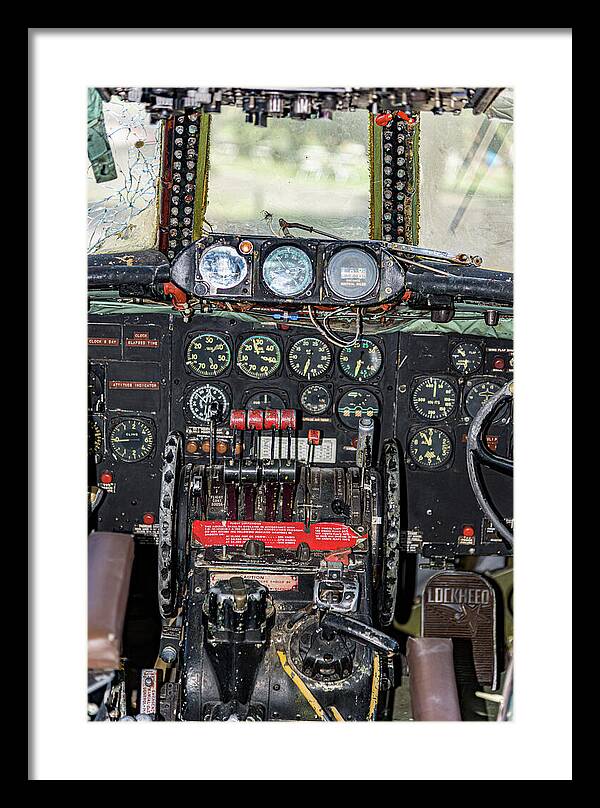 Aviation Cockpit Control Center 8 - Framed Print